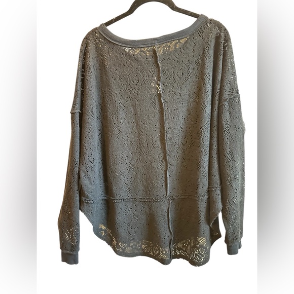 Free People Black Lace Blouse. GUC - Picture 3 of 7